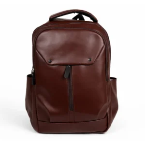 Premium & Stylish PU Leather Laptop Backpack upto 15.6 inch for Office, Travel & Everyday Use – Brown