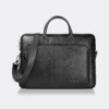 Trava Geniune Leather Laptop Messenger Bag for Men Women for Everyday Use Compatible with upto 14 inch Laptop - Black