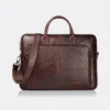 Trava Geniune Leather Laptop Messenger Bag for Men Women for Everyday Use Compatible with upto 14 inch Laptop - Brown