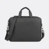 Trava Milky PU Leather Laptop Messenger Bag for Men Women Compatible with upto 15.6 inch Laptop (Black)