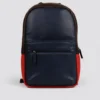 Premium PU Leather Laptop Backpack upto 15.6 inch for Office, Travel & Everyday Use – Blue & Red