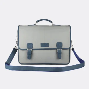 Trava Soft PU Vintage Laptop Bag Messenger Bag for Men Women Compatible with upto 15.6 inch Laptop (Gray)