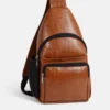Trava Multipurpose Croco Leather Crossbody Sling Bag, Side Bag for Men - (TAN)