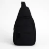 Trava Multipurpose Polyester Crossbody Sling Bag, Side Bag for Everyday - (Black)