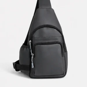 Trava Multipurpose PU Leather Crossbody Sling Bag, Side Bag for Men - (Black)